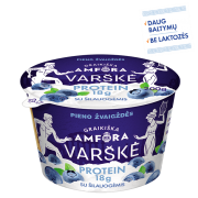 Varškė GRAIKIŠKA AMFORA PROTEIN su šilauogėmis, 200g.