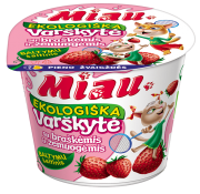 MIAU EKO varškytė su braškėmis, 100g